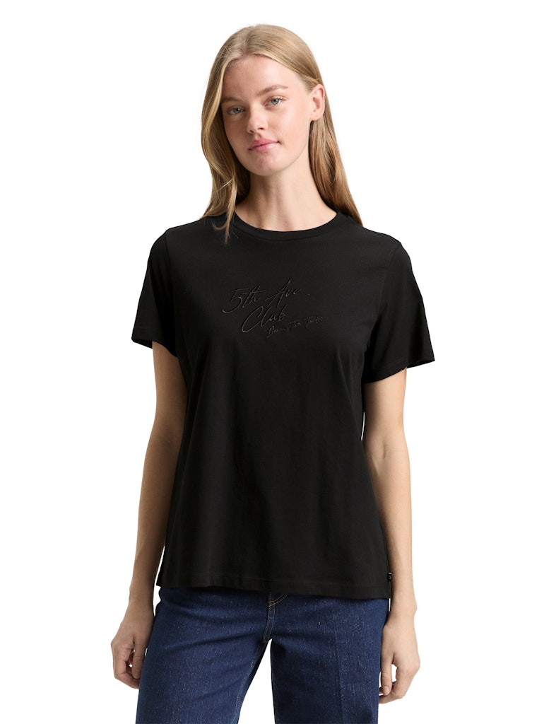 Tom Tailor denim Damen T-Shirts Deep Black