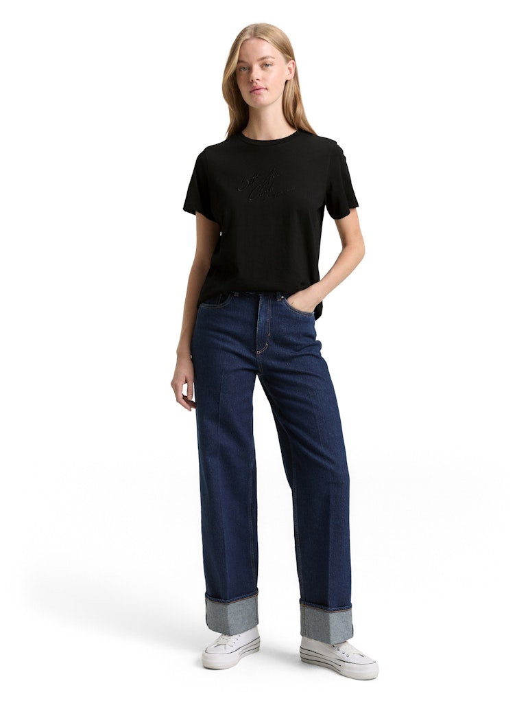 Tom Tailor denim Damen T-Shirts Deep Black