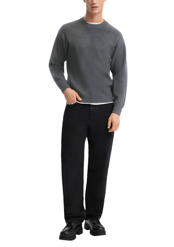 QS by S.Oliver Herren Pullover Grey/Black