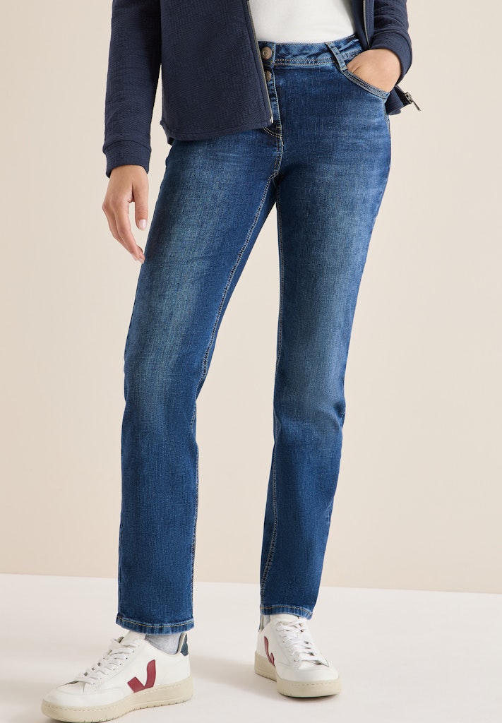 Cecil Damen Hosen Mid Blue