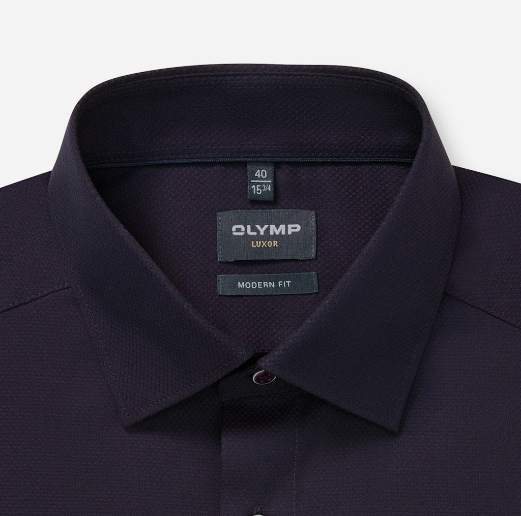 Olymp Herren Hemden lang Aubergine