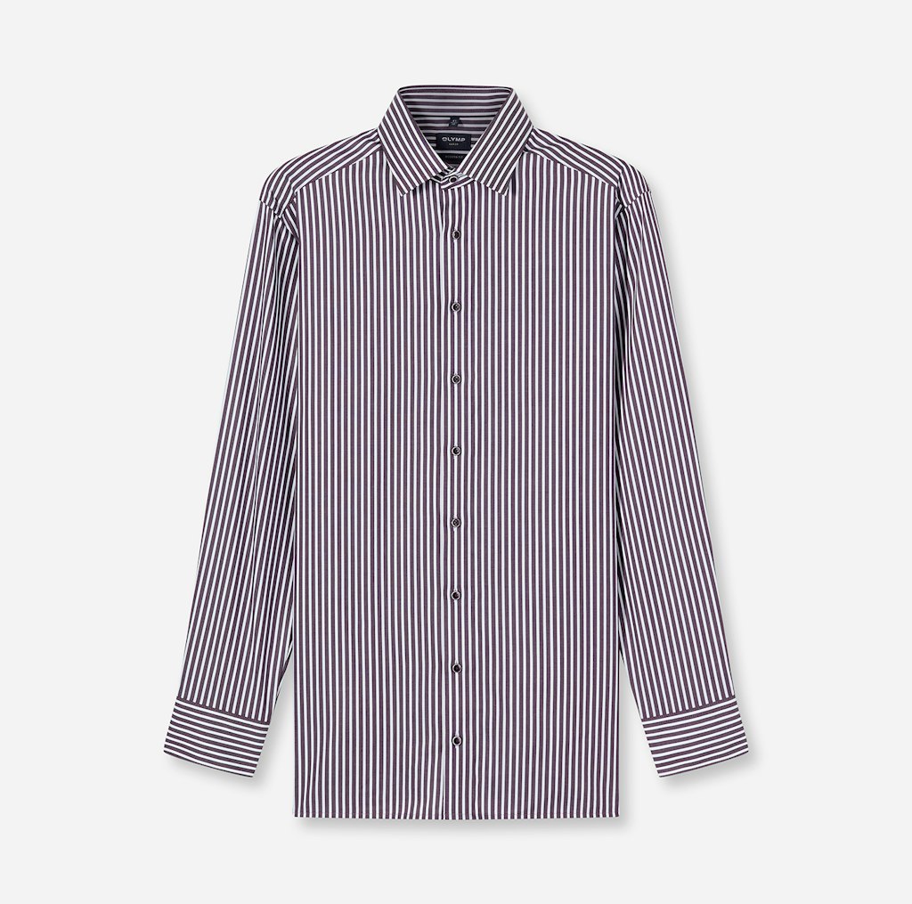 Olymp Herren Hemden lang Aubergine