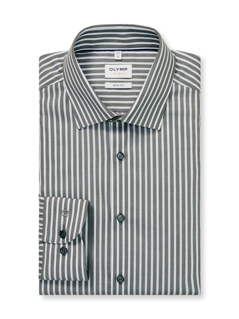 Olymp Herren Hemden lang Graugrõn