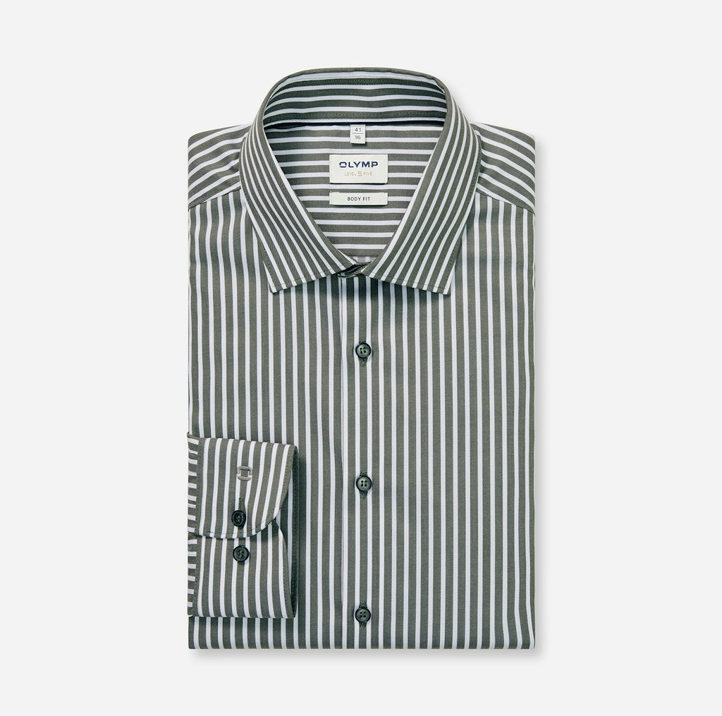 Olymp Herren Hemden lang Graugrõn
