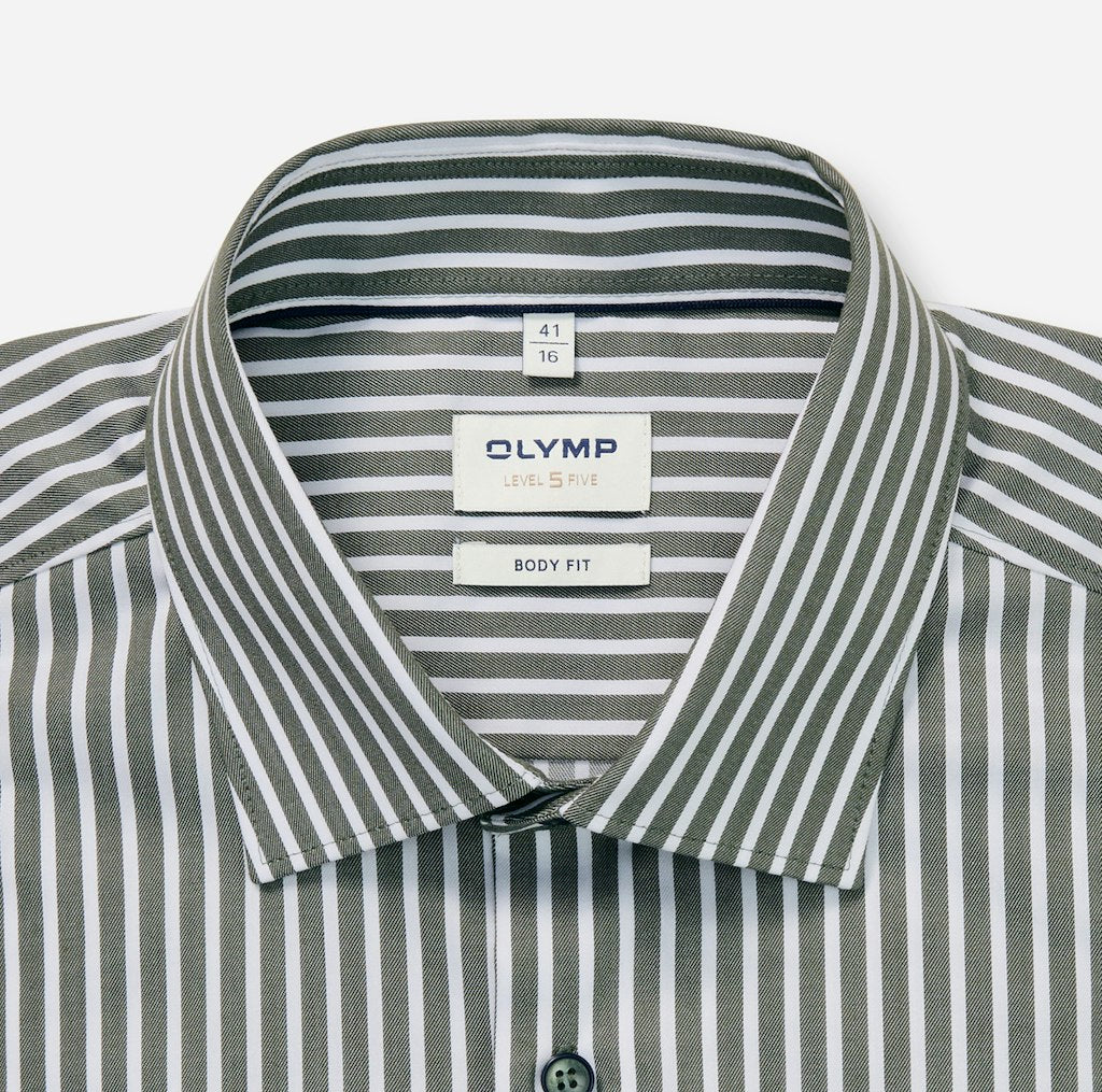 Olymp Herren Hemden lang Graugrõn
