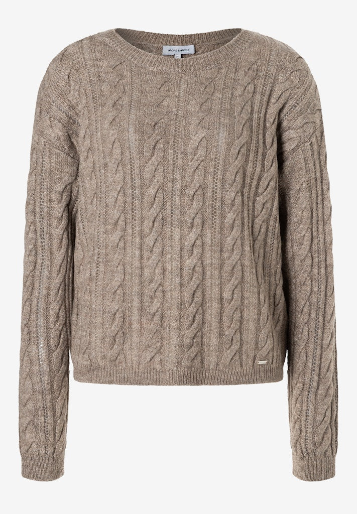 More & More Damen Pullover Taupe Mela