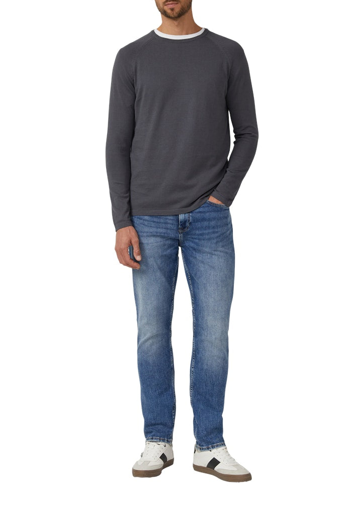 S. Oliver red Herren Pullover Grey/Black