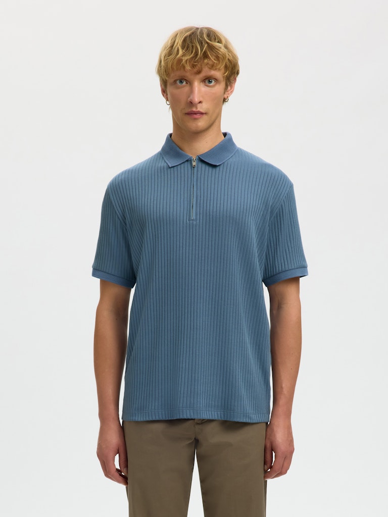 Selected homme Herren Polo-Shirts Blue Mir