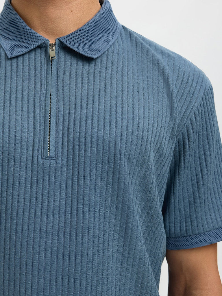 Selected homme Herren Polo-Shirts Blue Mir