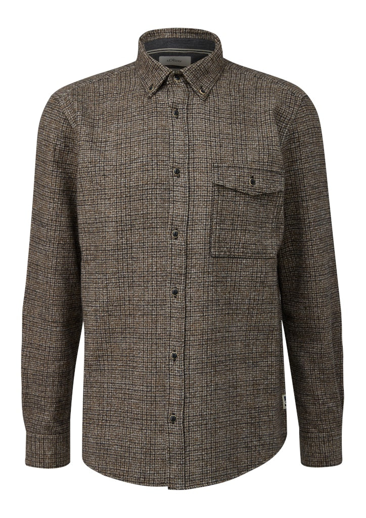 S. Oliver red Herren Hemden lang Brown