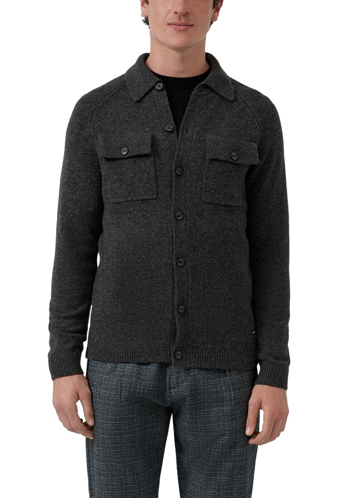 S. Oliver red Herren Strickjacken Grey/Black