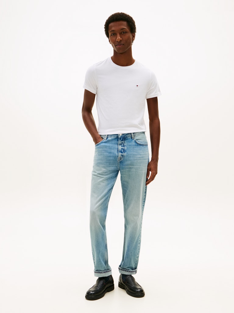 Tommy Hilfiger Herren T-Shirts kurz Ybr White