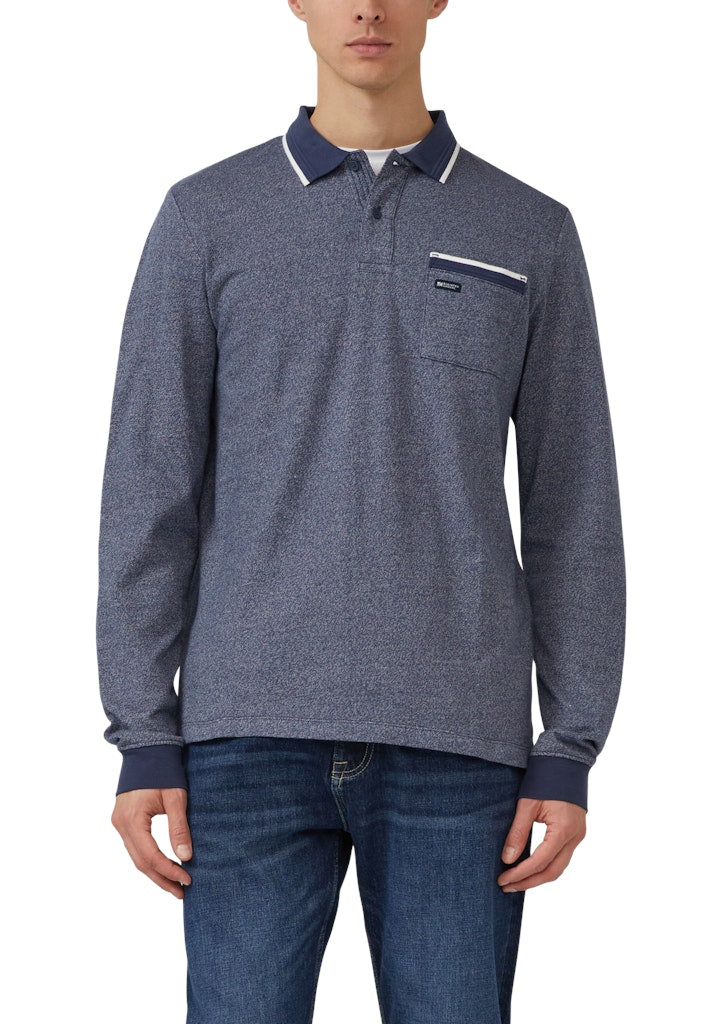 S. Oliver red Herren Polo-Shirts Blue