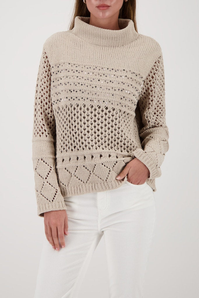 Monari Damen Pullover Lattemacchi