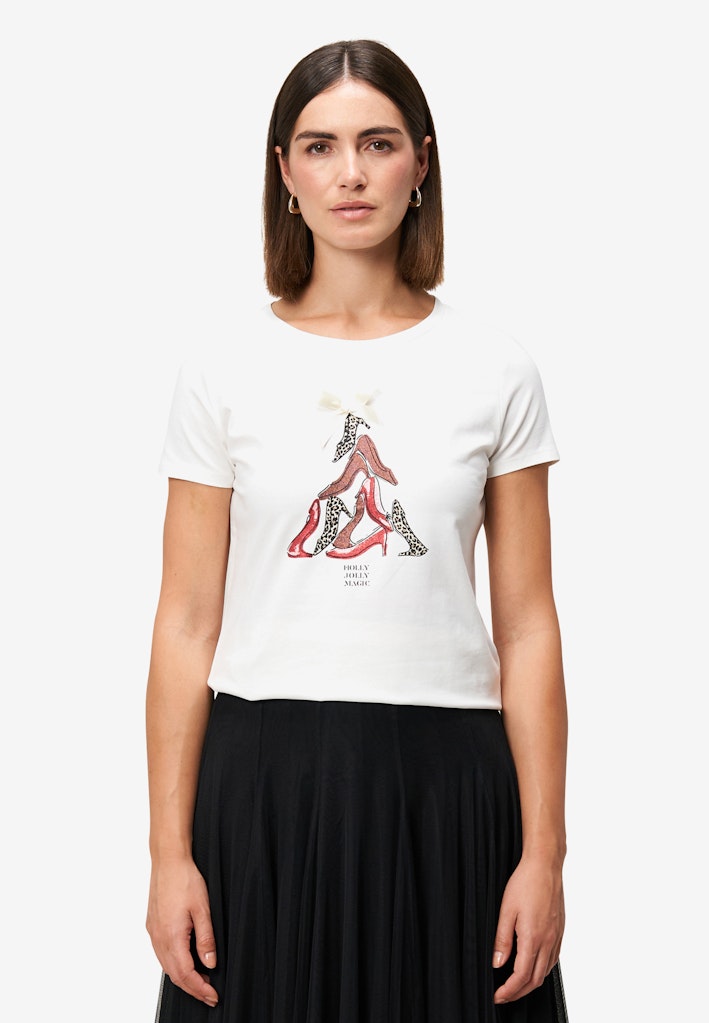 Zero Damen T-Shirts Patch Creamred