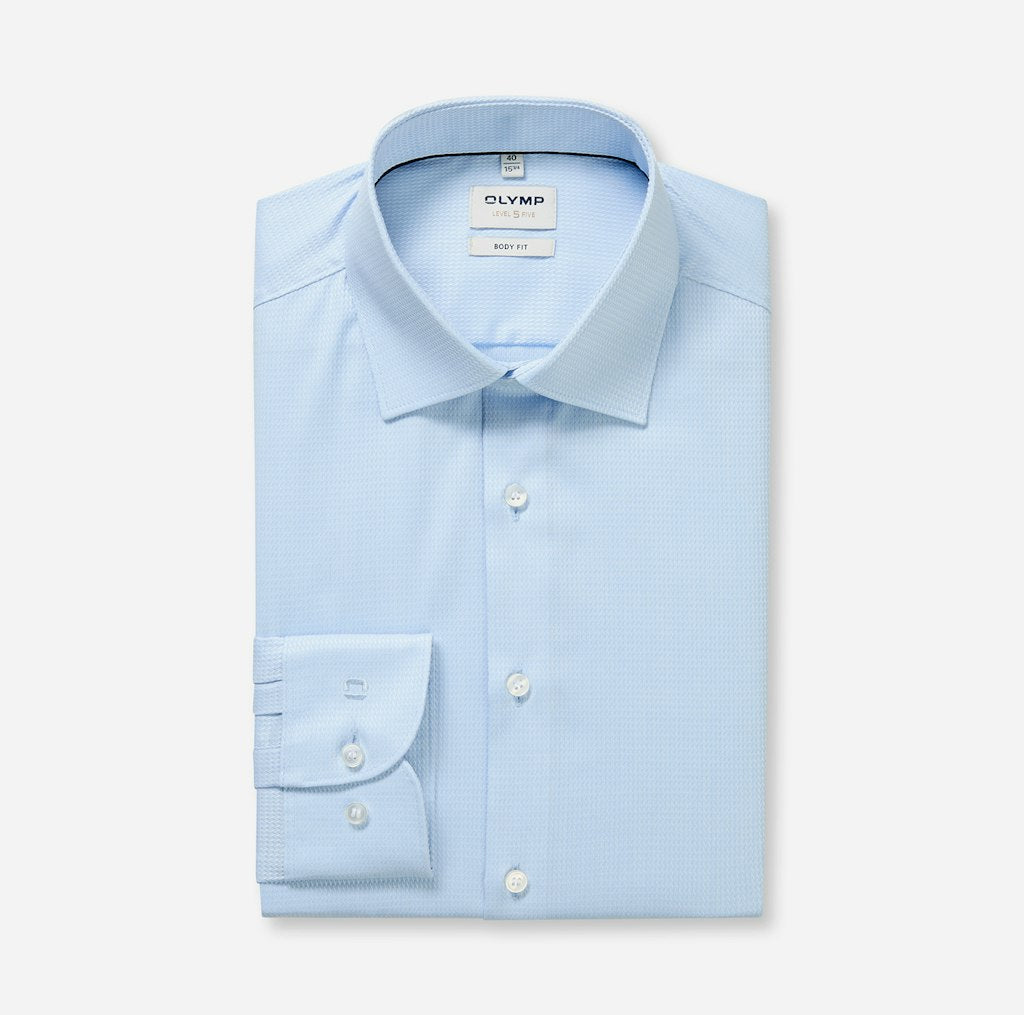 Olymp Herren Hemden lang Bleu