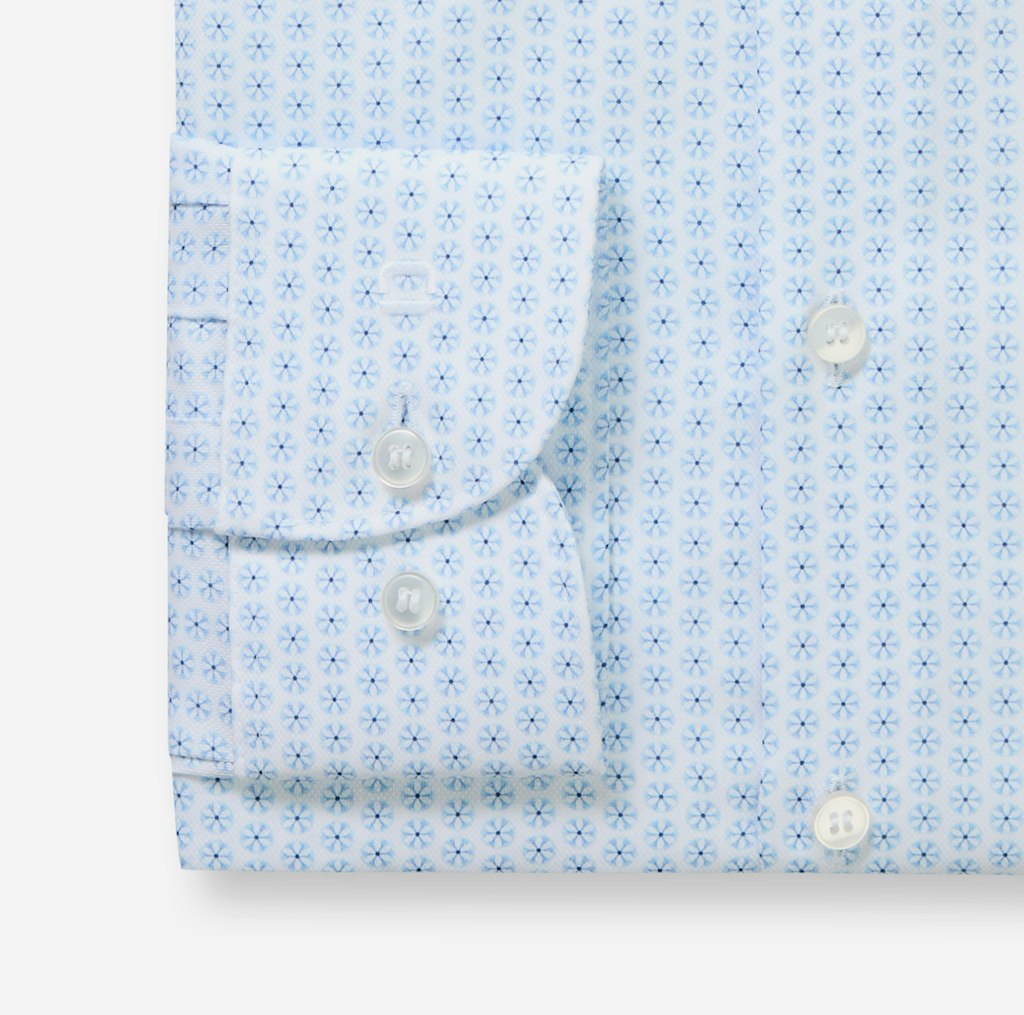 Olymp Herren Hemden lang Bleu