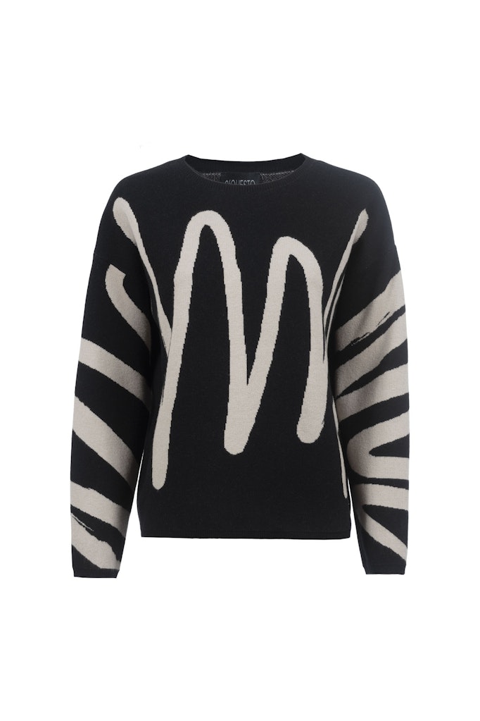 Soquesto Damen Pullover Schwarz