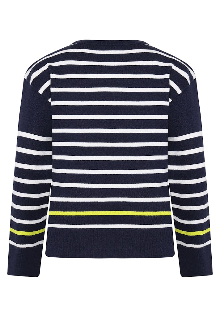 Cartoon Damen Pullover Cream/Blue