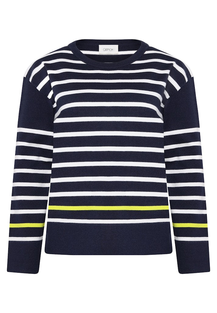 Cartoon Damen Pullover Cream/Blue