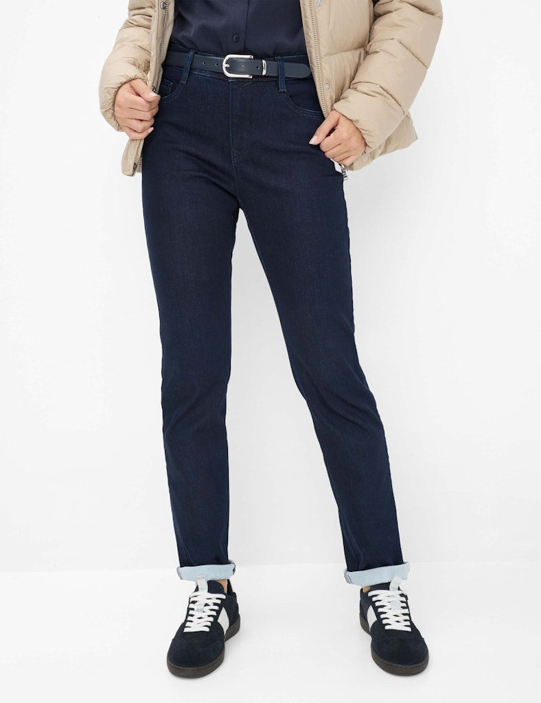 Brax Damen Jeans Clean Dark Blue