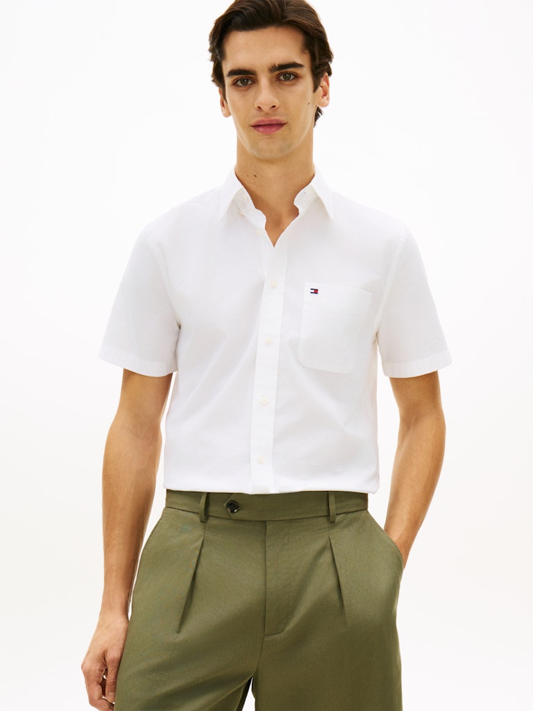 Tommy Hilfiger Herren T-Shirts kurz Ybr White
