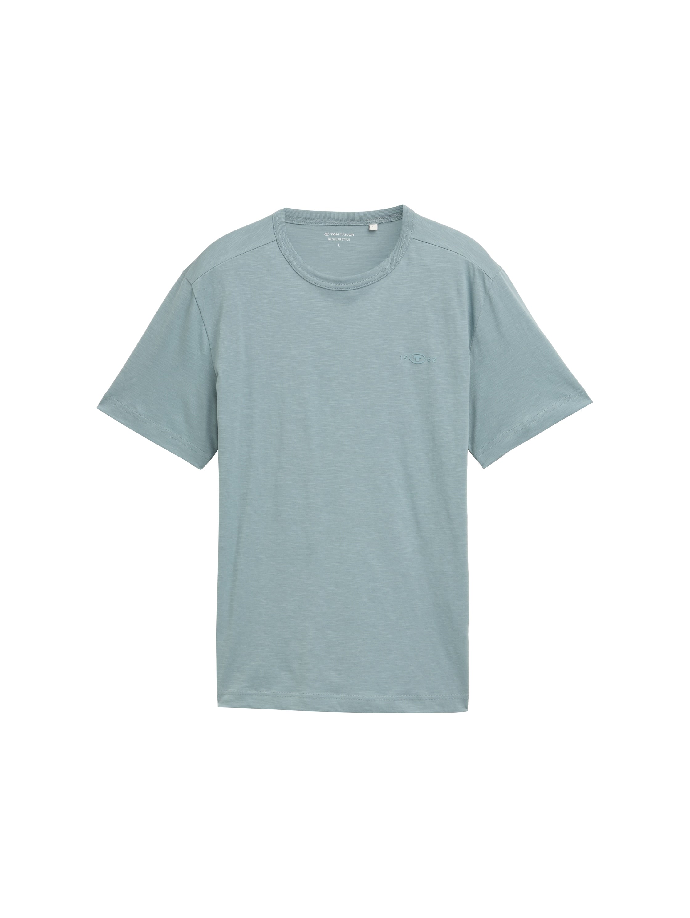Tom Tailor Herren T-Shirts kurz Grey Mint
