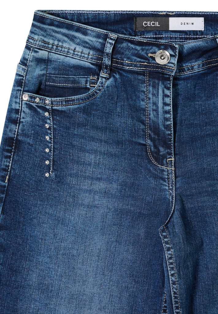 Cecil Damen Hosen Mid Blue