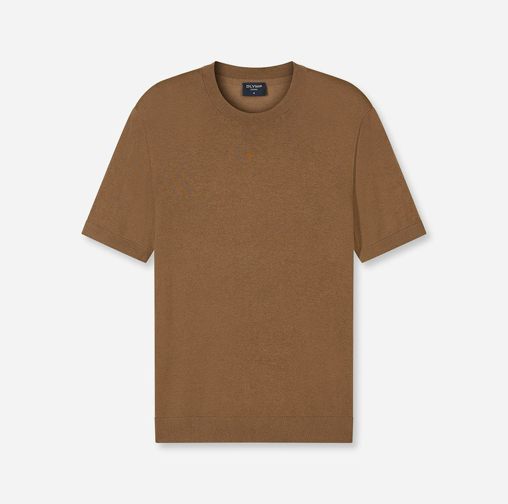 Olymp Herren T-Shirts kurz Nougat