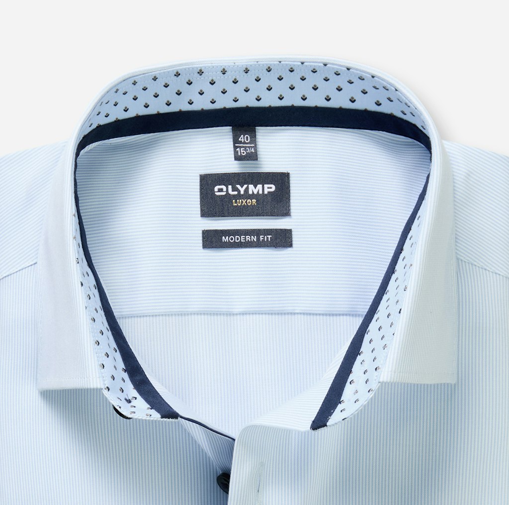 Olymp Herren Hemden lang Bleu