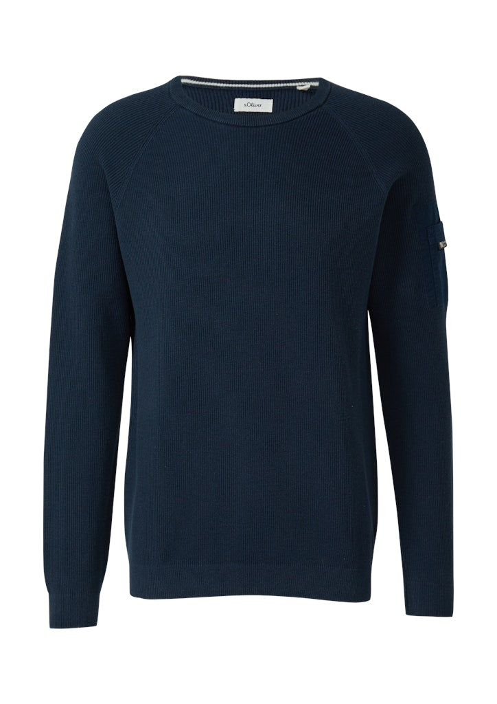 S. Oliver red Herren Pullover Blue
