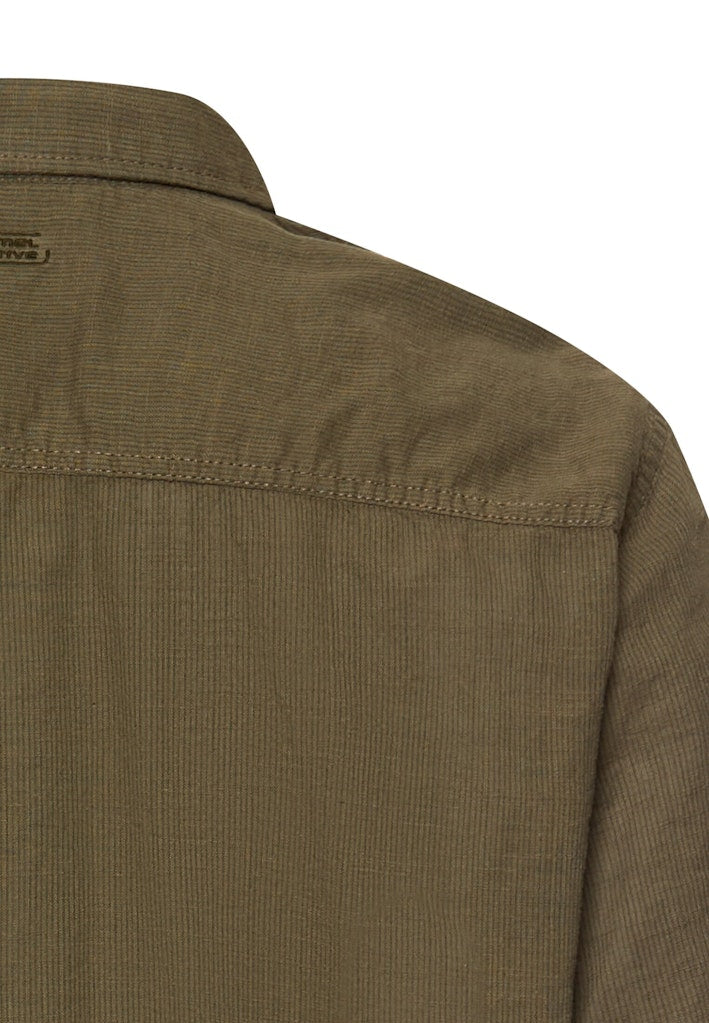 Camel active Herren Hemden kurz Deep Olive