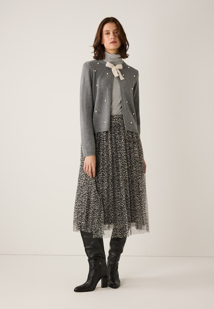 More & More Damen Strickjacken Warm Grey