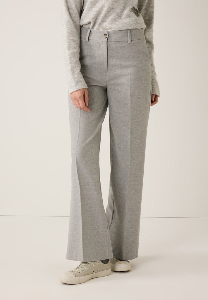 More & More Damen Hosen Silvergrey