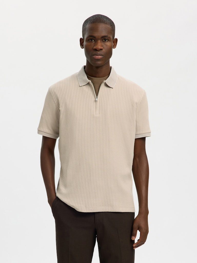 Selected homme Herren Polo-Shirts Oatmeal