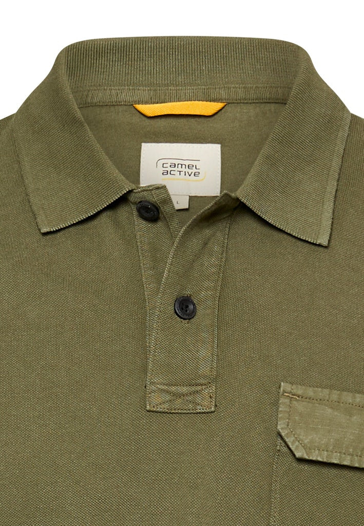 Camel active Herren Polo-Shirts Deep Olive