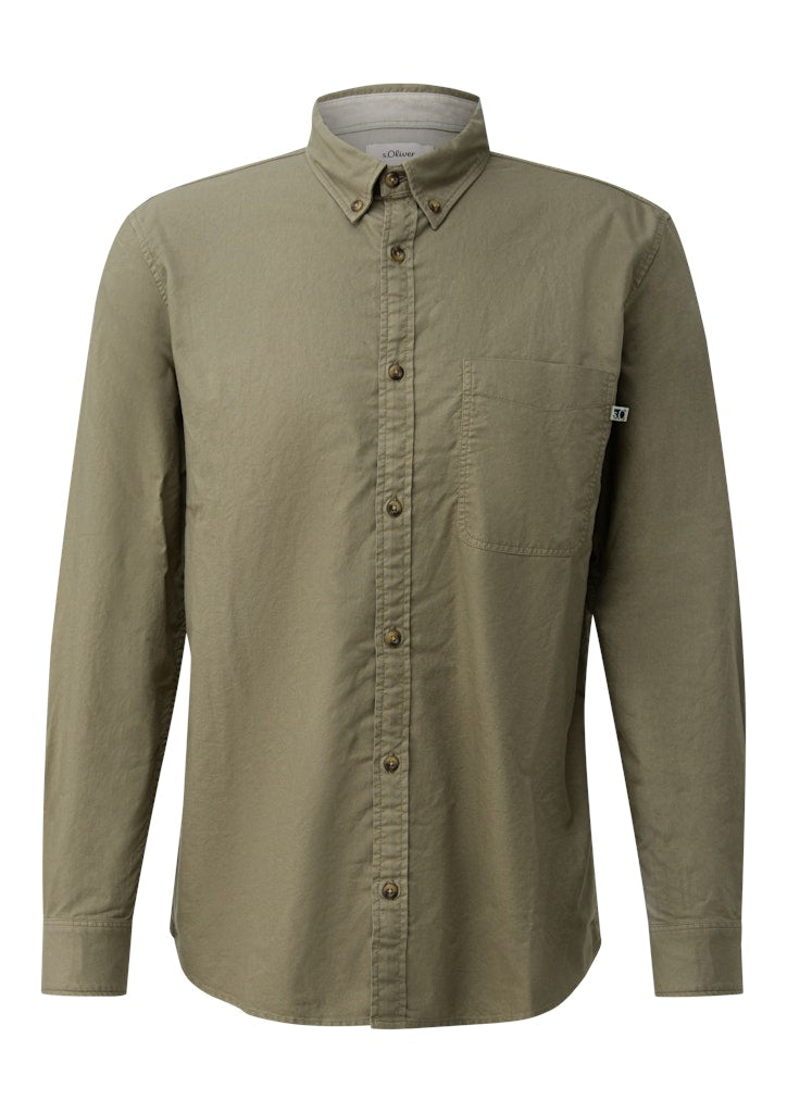 S. Oliver red Herren Hemden lang Green