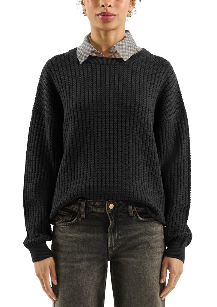 QS by S.Oliver Damen Pullover Grey/Black