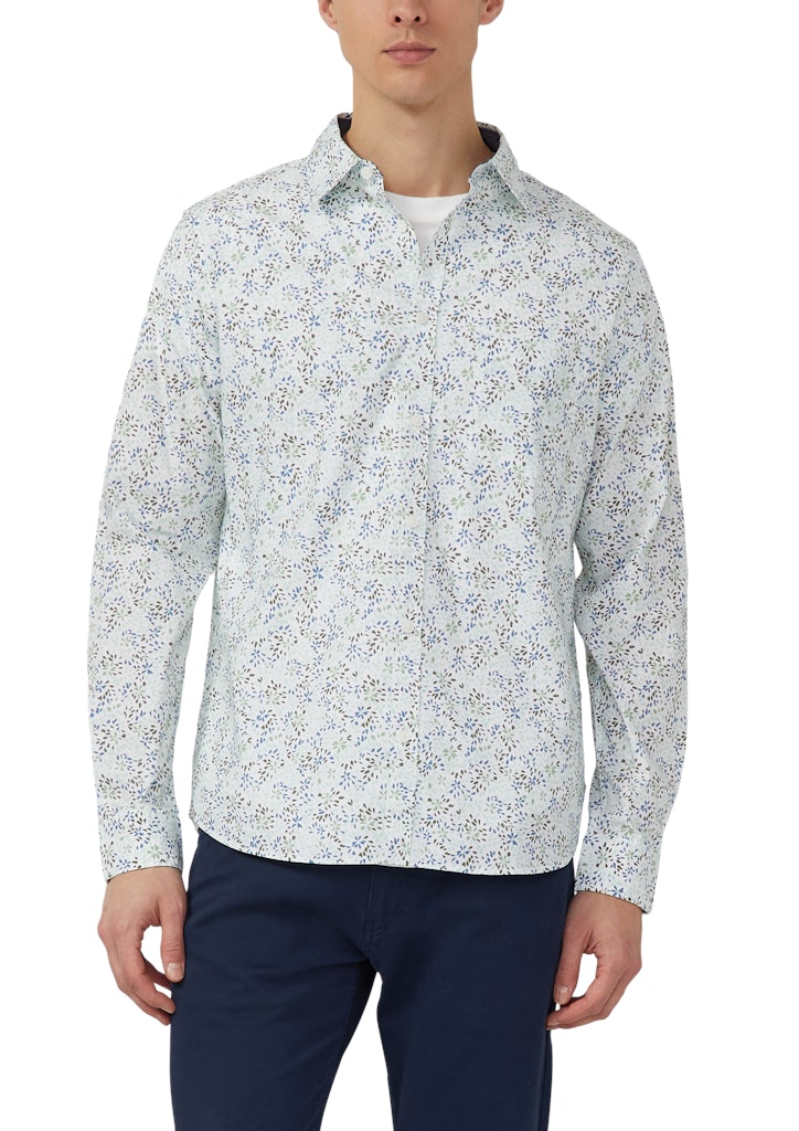 S. Oliver red Herren Hemden lang White