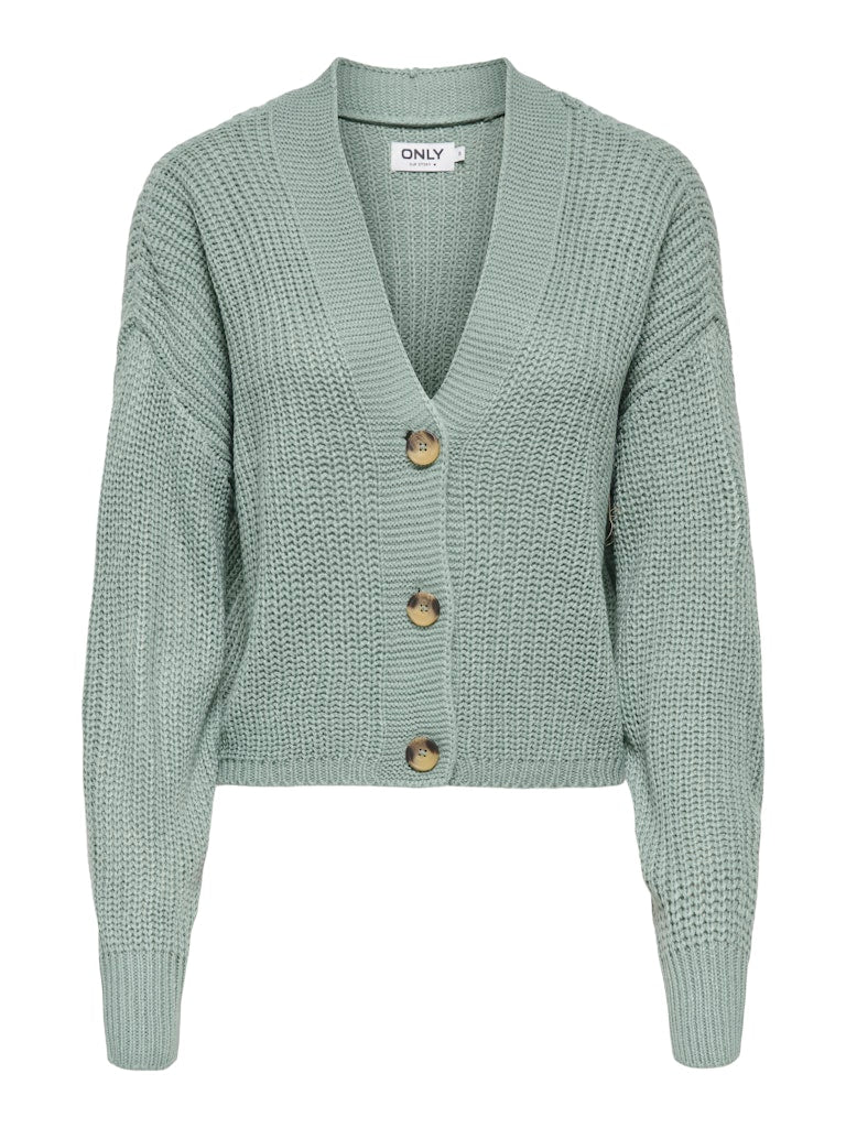 Only Damen Strickjacken Chinois Green