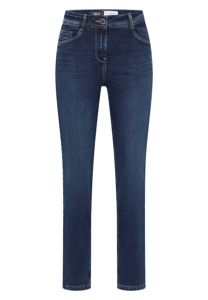 Cecil Damen Hosen Mid Blue