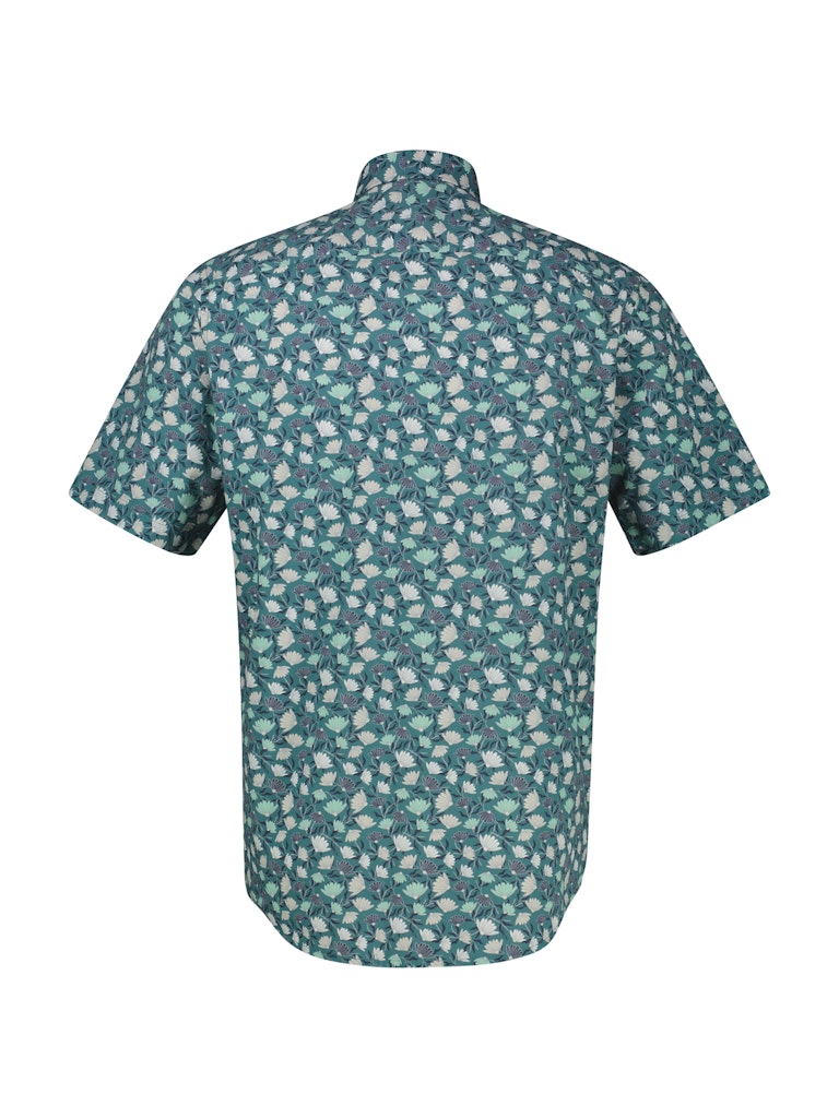 Lerros Herren Hemden kurz Soft Teal