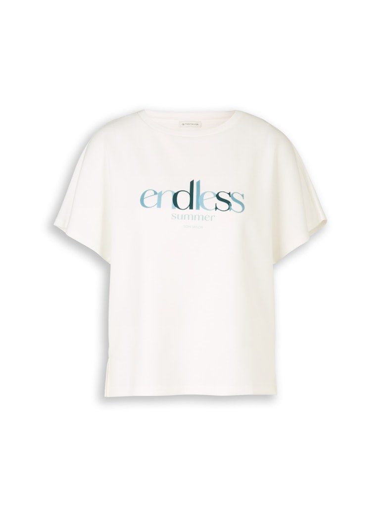 Tom Tailor Damen T-Shirts Whisper White