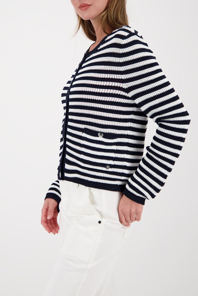 Monari Damen Strickjacken Marine Ring