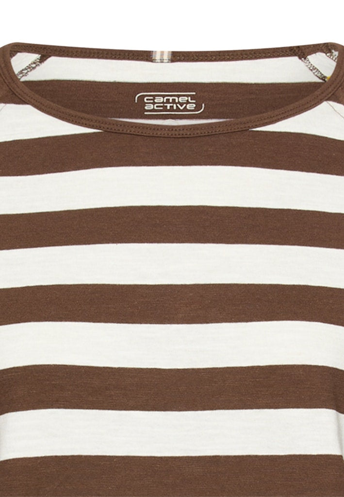 Camel active Damen T-Shirts Brown/ Milk