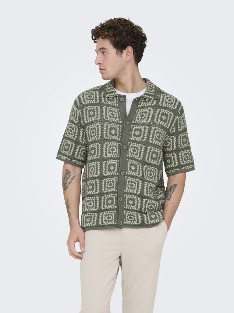 Only & Sons Herren Polo-Shirts Castor Gray/Sea