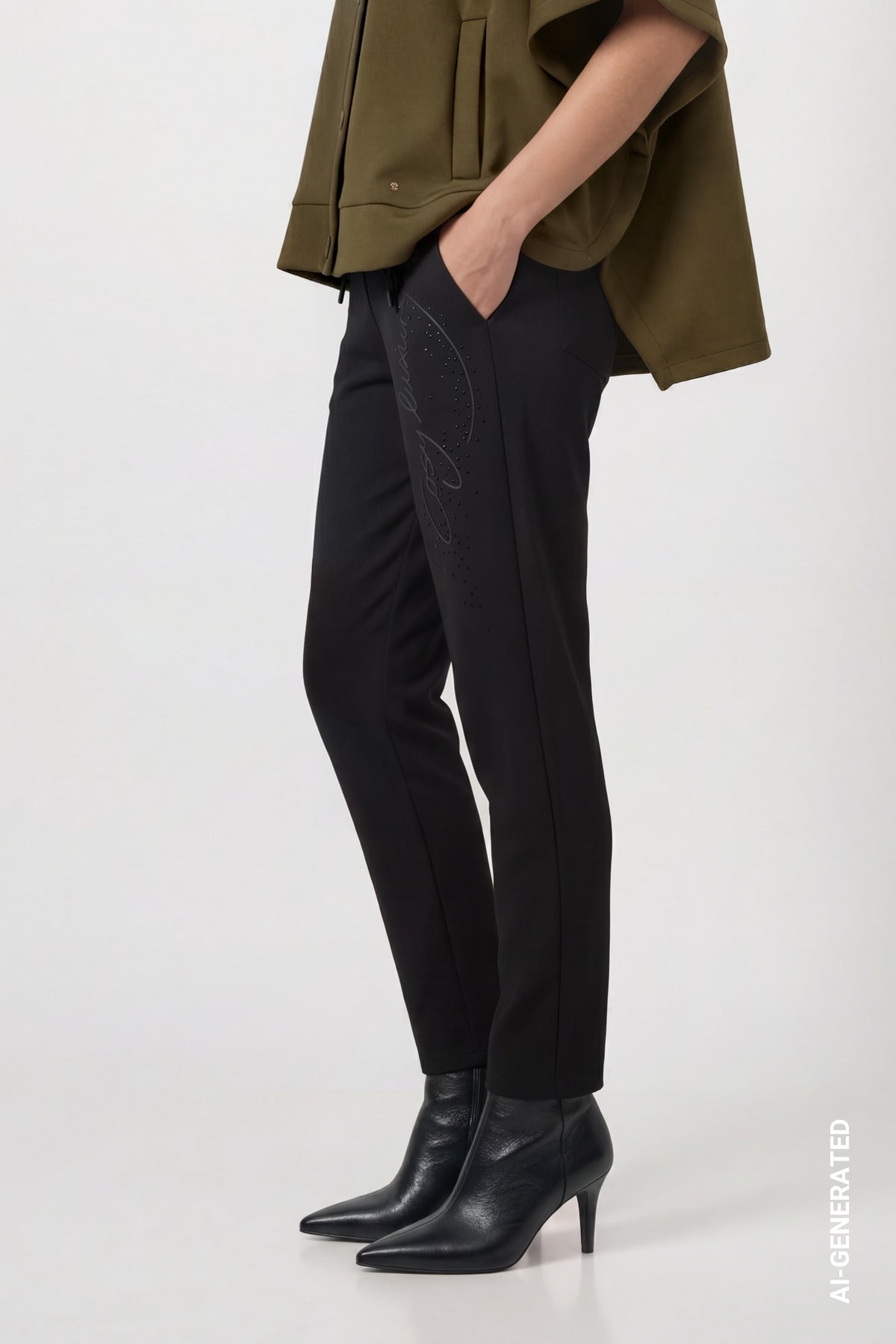 Monari Damen Hosen Schwarz