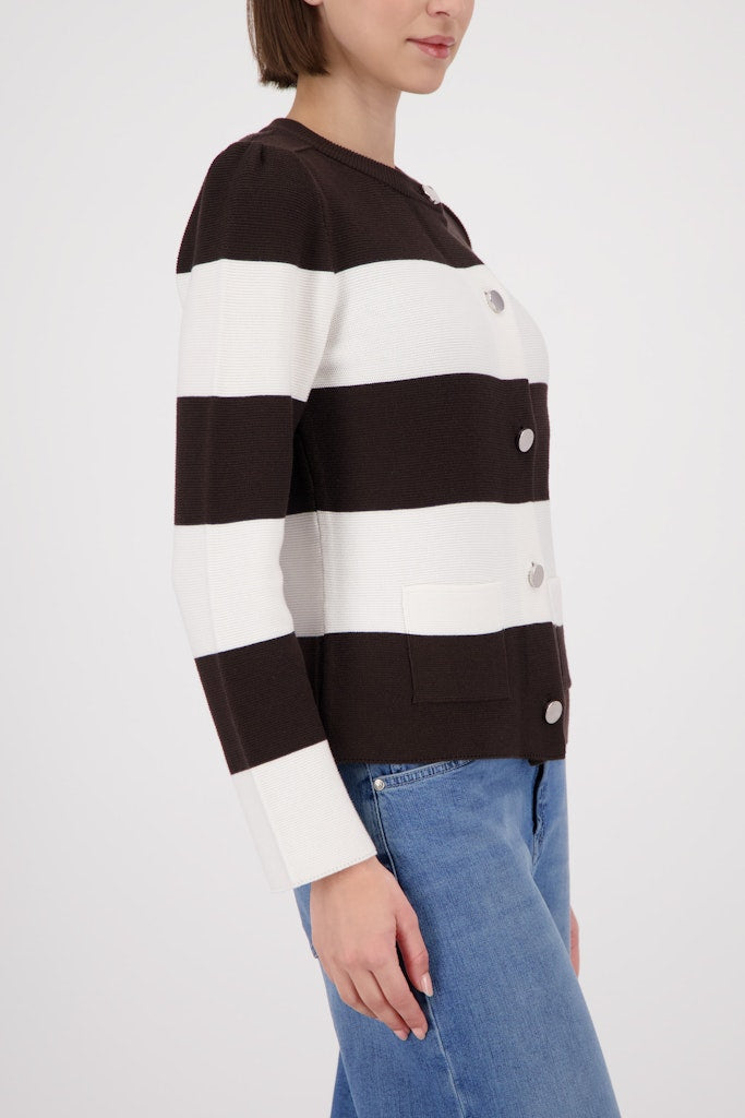 Monari Damen Strickjacken Dark Chocol
