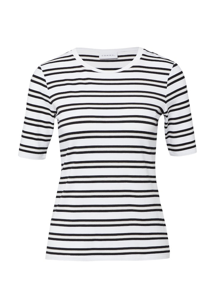Comma Damen T-Shirts Grey/Black