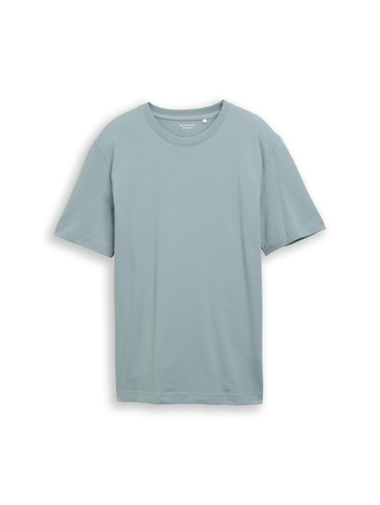 Tom Tailor Herren T-Shirts kurz Grey Mint